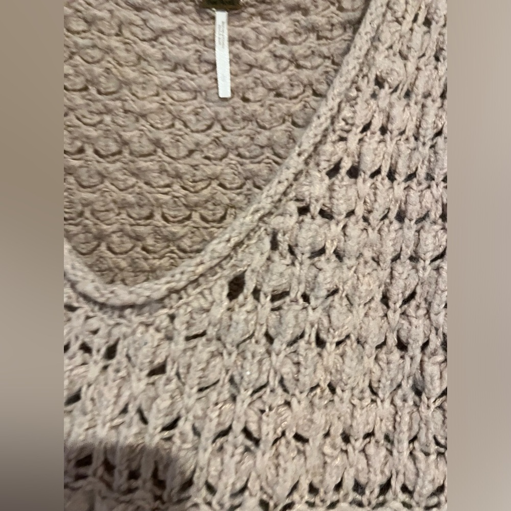 Free People Womens Crashing Waves Slouchy Oversized Wool Knit Pullover Sweater - Picture 4 of 10